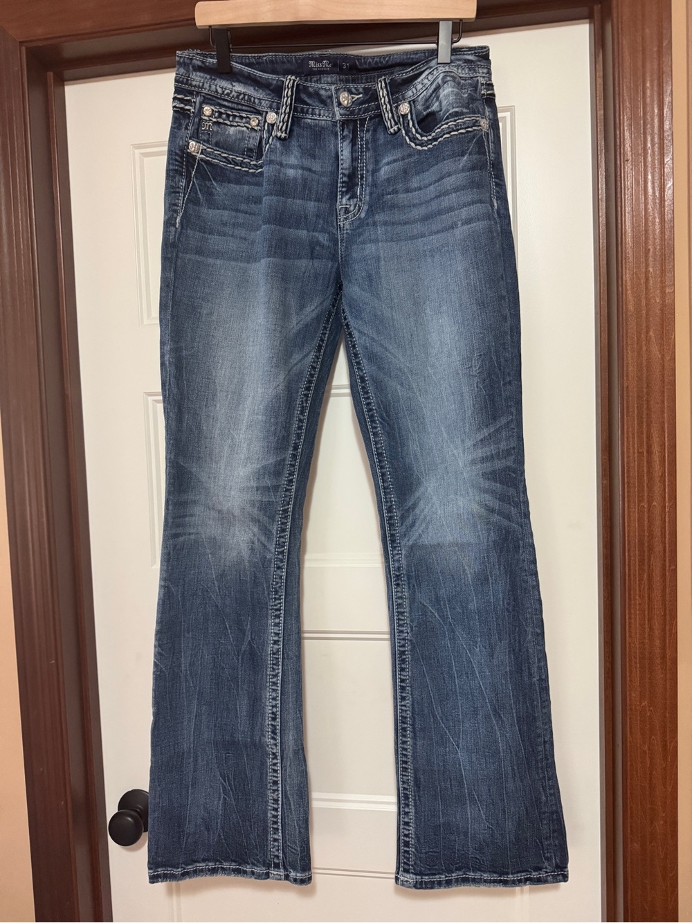 Miss Me Medium Blue Washed Bootcut Jeans